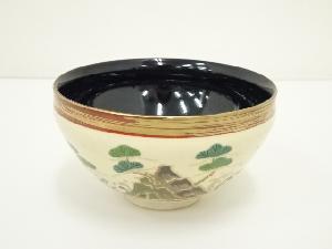 京焼　貴山造　金彩色絵松島茶碗